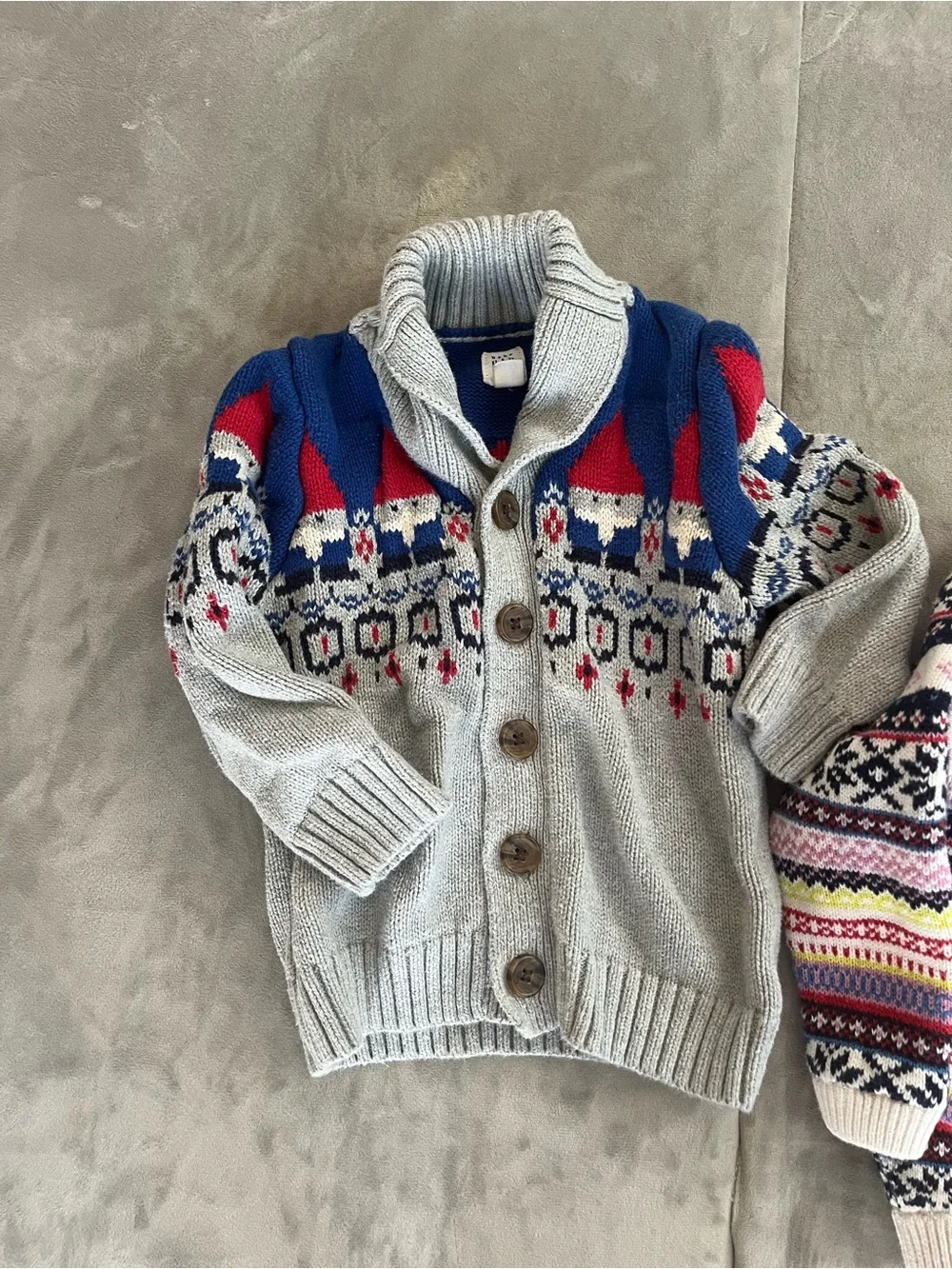 Old Navy and Gap Kids Fair Isle Sweater Duo in Gray, Navy, Pink, Yellow 18m-2T